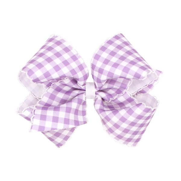 Gingham Moonstitch King Bow