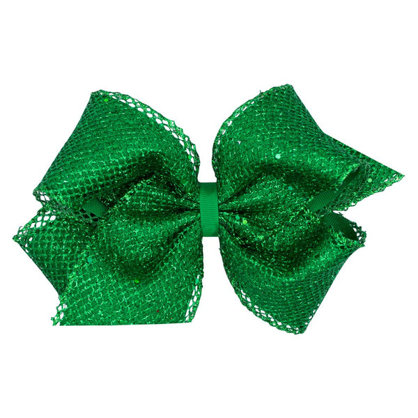 King Glitter Overlay Bow