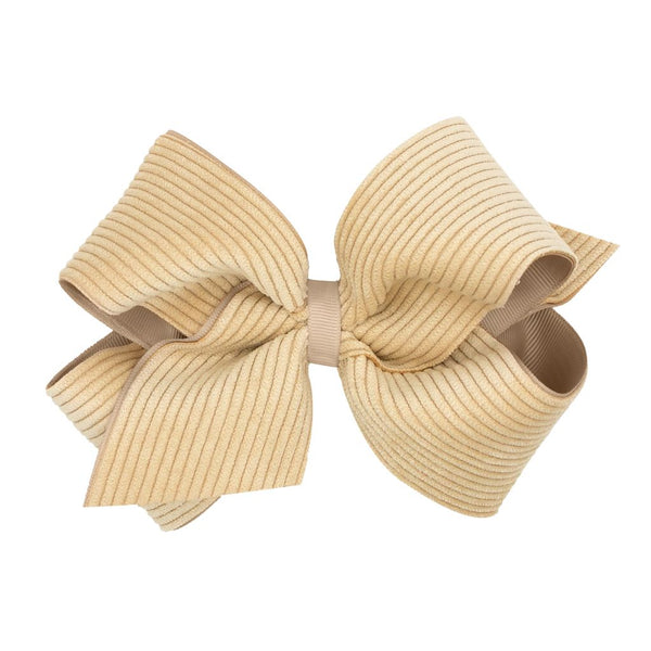 Corduroy Overlay King Bow