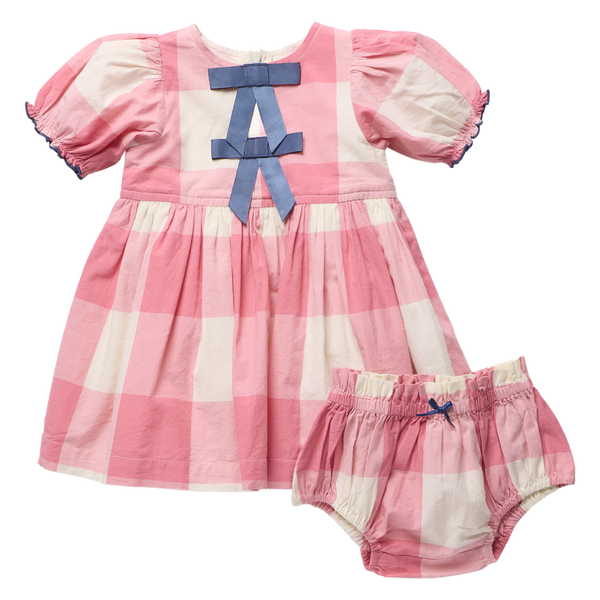 HERMIONE DRESS SET - PINK CHECKS