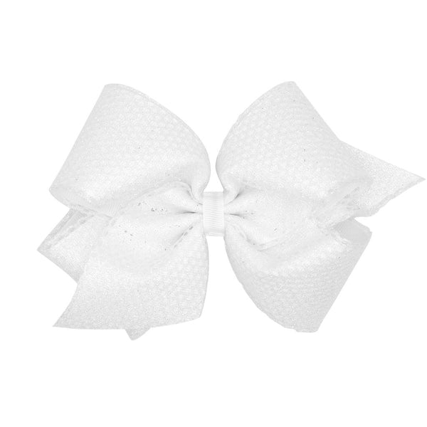 King Glitter Overlay Bow