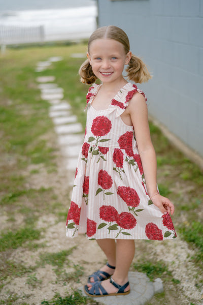 Pink Stripe Hydrangeas Via Dress