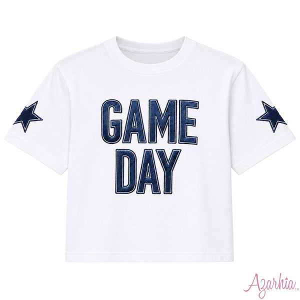 Navy Shimmer Game Day Tee
