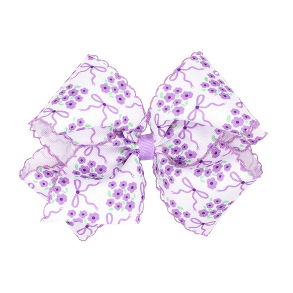 Floral Moonstitch Edge King Bow