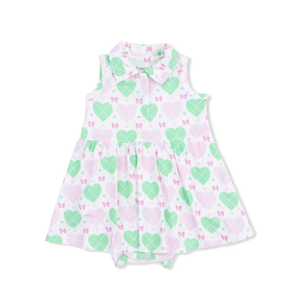 Heart Argyle Polo Tennis Dress