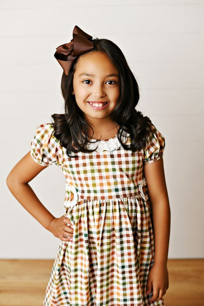 Fall Plaid Tab Dress