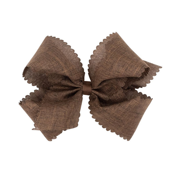 Linen Scallop Edge King Bow