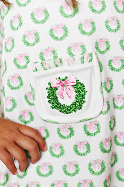 Watercolor Wreath Embroidery Dress