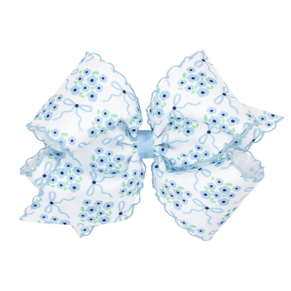 Floral Moonstitch Edge King Bow