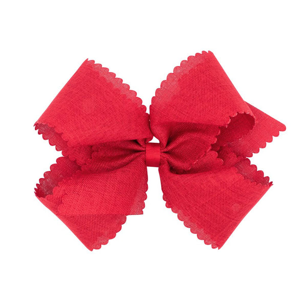 Linen Scallop Edge King Bow