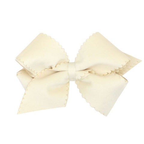 King Scallop Velvet Overlay Bow