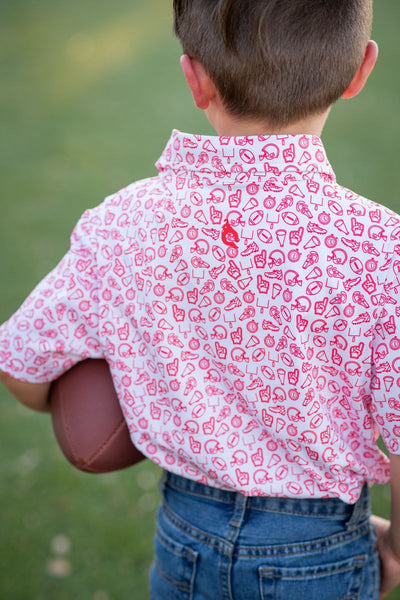 Kickoff Red Polo Short Sleeve Shirt