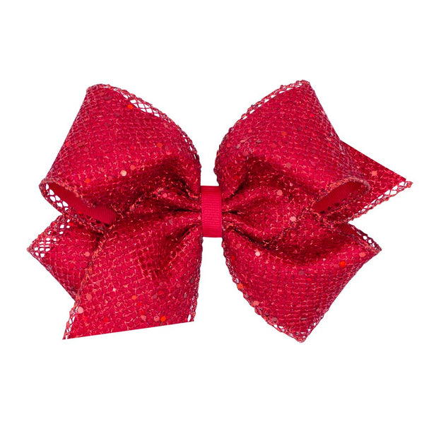 King Glitter Overlay Bow