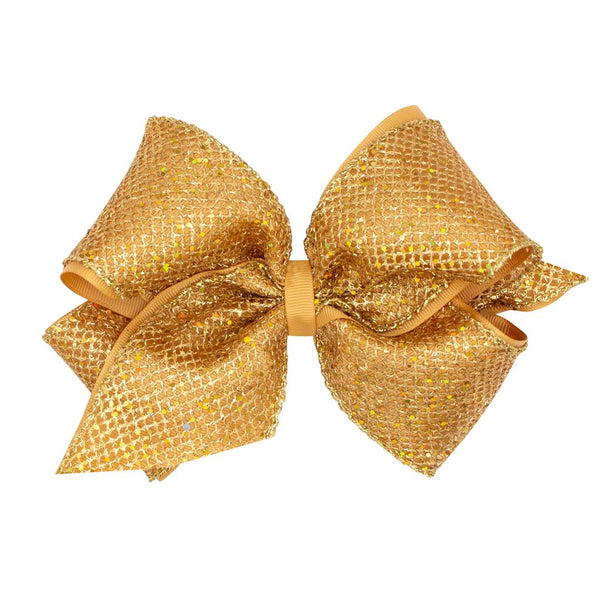 King Glitter Overlay Bow