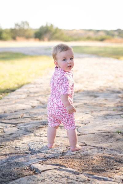 Kickoff Red Polo Romper