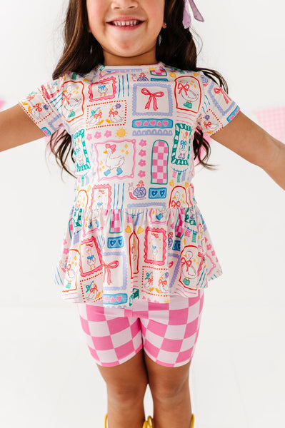 Gilly Goose Bamboo/Cotton Peplum Top