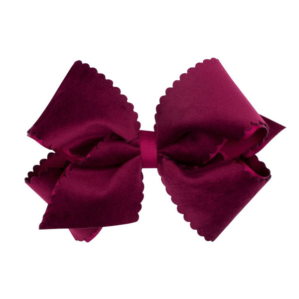 King Scallop Velvet Overlay Bow