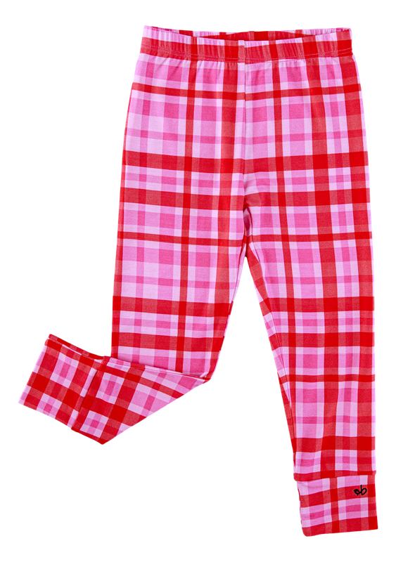 Pink/Red Plaid Leggings