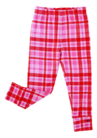 Pink/Red Plaid Leggings