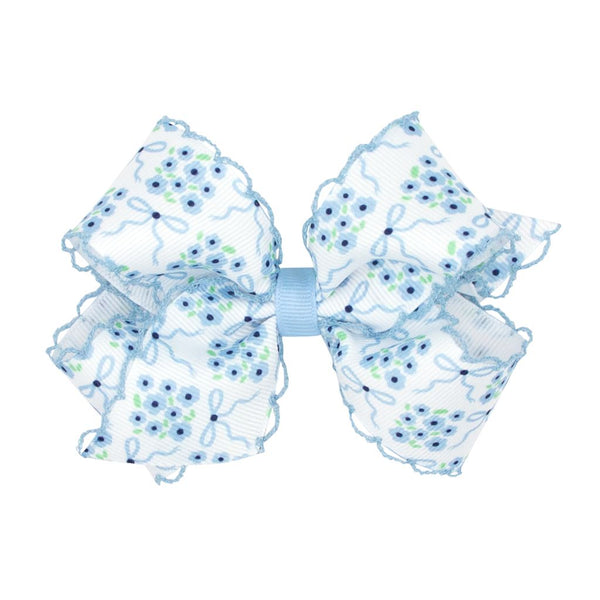 Floral Moonstitch Edge Medium Bow