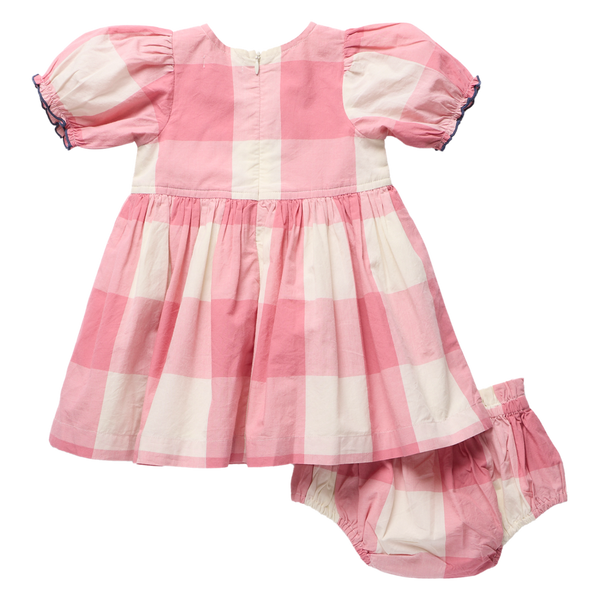 HERMIONE DRESS SET - PINK CHECKS