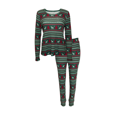 Holiday Flair Isle- Women's Top & Jogger Set