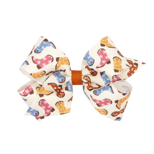 Western Inspired Medium Print Bow