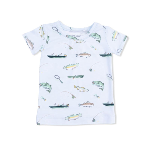 Short Sleeve Loungewear Set - Fishing