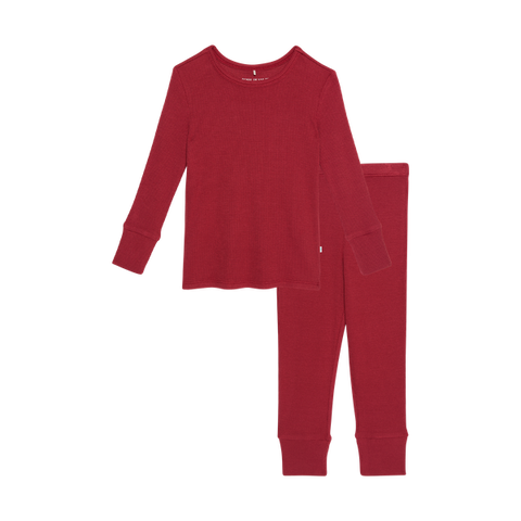 Crimson Waffle - Classic Pajama Set