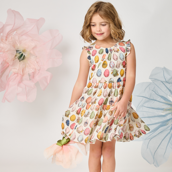 ELOISE RUFFLE DRESS - MULTI EGGS