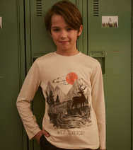 Boys Rocky Landscape Long Sleeve T-Shirt