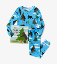 Blue Big Bear Hug Book and Pajama Set