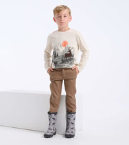 Boys Rocky Landscape Long Sleeve T-Shirt