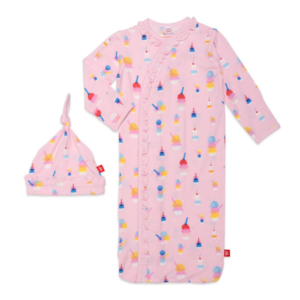 Pink Sundae Funday Gown and Hat Set