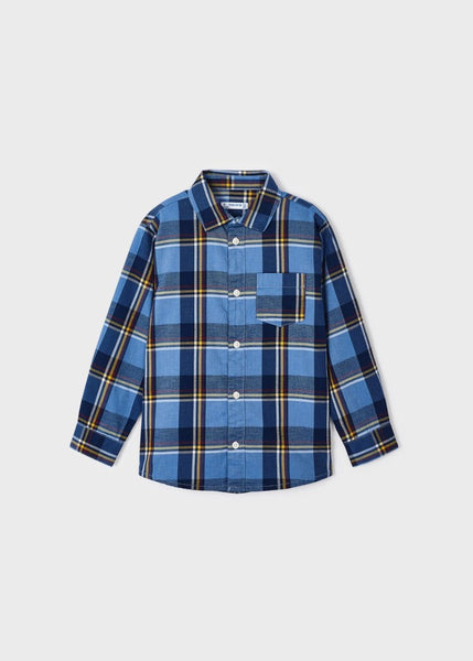 Sky Plaid Button Down Shirt