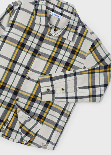 Plaid Button Up Shirt-Pollen