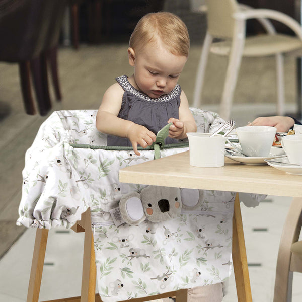 Preffered Shopping Cart & High Chair Cover - Gray Koalas