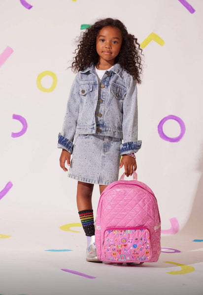 Rainbow Sparkle Denim Skirt