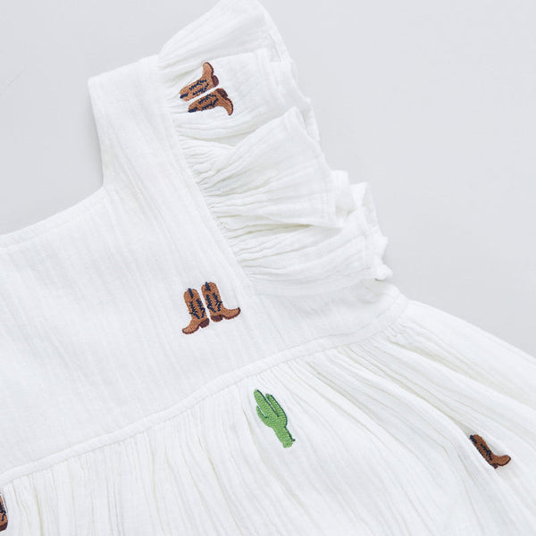 Elsie Dress - Rodeo Embroidery
