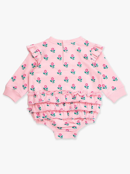 Zinnia Meadow Sweatshirt Bubble Romper