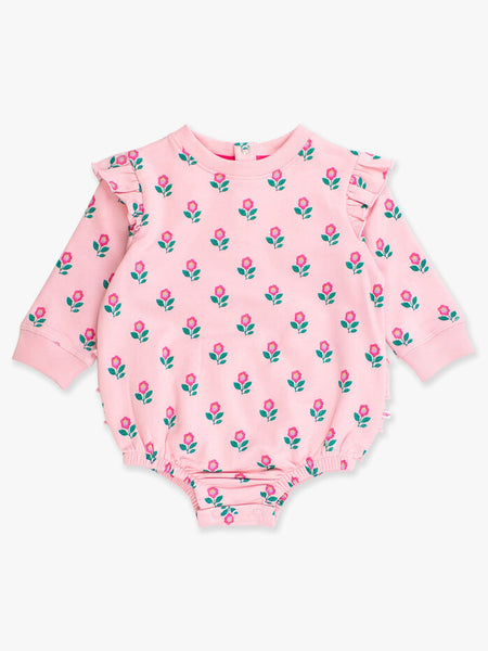 Zinnia Meadow Sweatshirt Bubble Romper