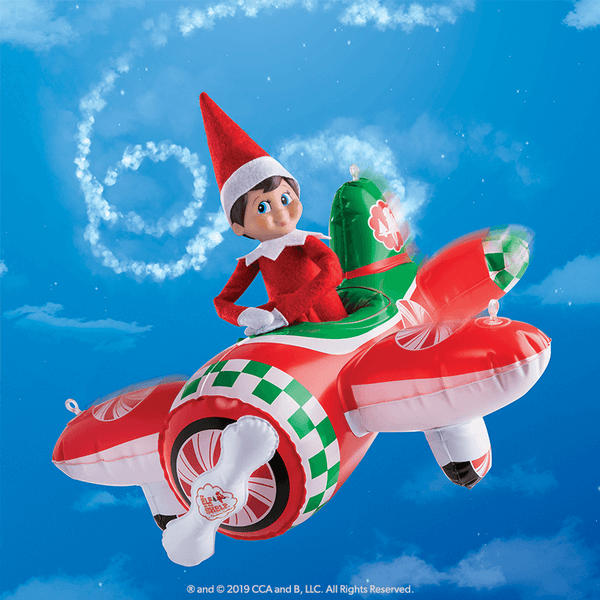 Scout Elves at Play Peppermint Plane Ride