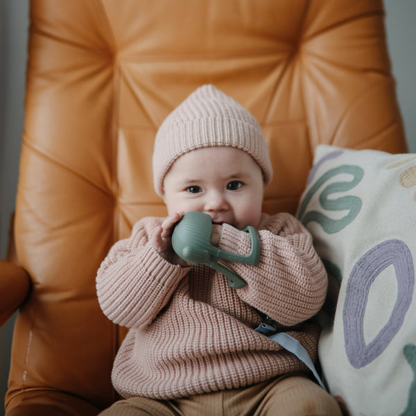 Mushie No-Drop Cactus Teether - Dried Thyme