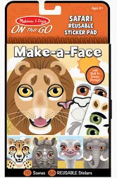 Make-a-Face - Safari Reusable Sticker Pad