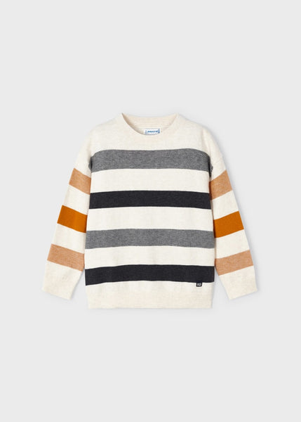 Striped Knit Sweater-Slate