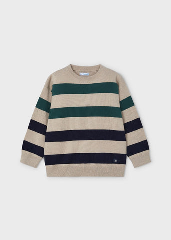 Green & Navy Striped sweater