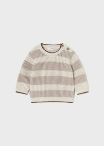 Striped Sweater-Tiramisu Heather