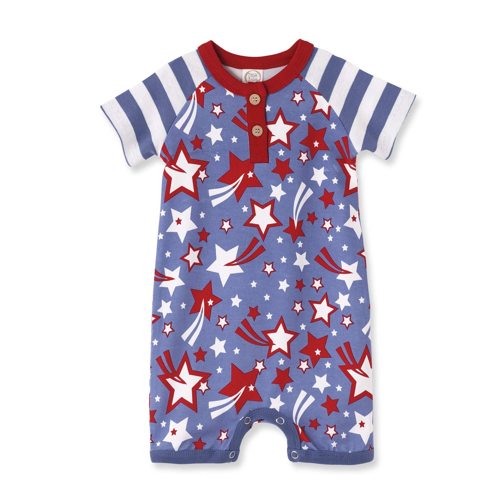 Star Spangled Henley Romper