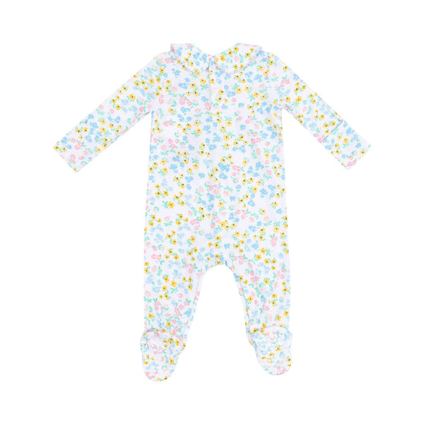 Caroline's Calico Smocked Peter Pan Footie