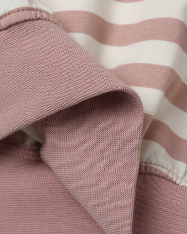 RELAXED SWEATSHIRT & SWEATPANT SET-PINK STRIPE